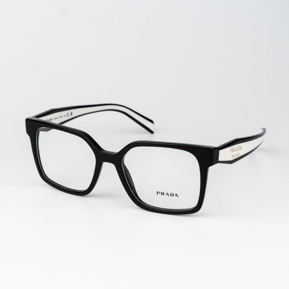 Prada Men Eyeglasses Black Square PRB03V 16K1O1 NEW AUTHENTIC